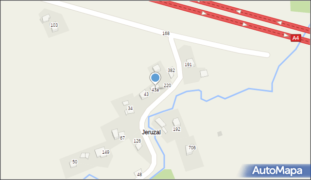 Zagórze, Zagórze, 43a, mapa Zagórze