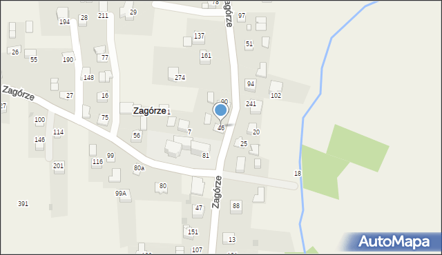 Zagórze, Zagórze, 46, mapa Zagórze