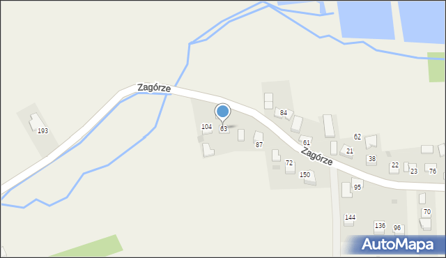 Zagórze, Zagórze, 63, mapa Zagórze