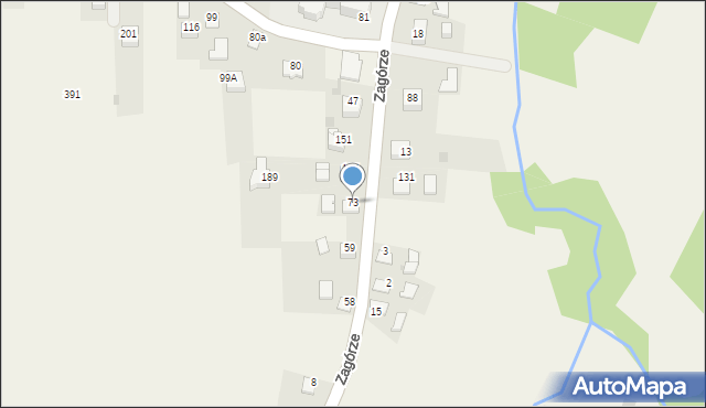 Zagórze, Zagórze, 73, mapa Zagórze