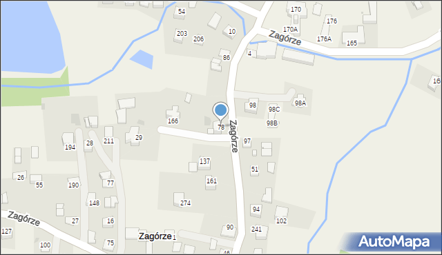 Zagórze, Zagórze, 78, mapa Zagórze