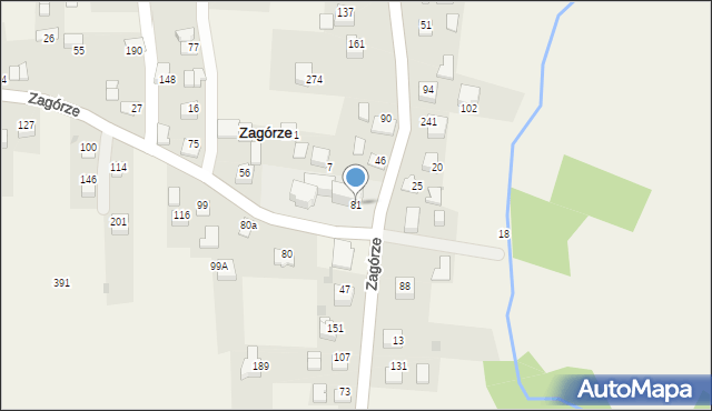 Zagórze, Zagórze, 81, mapa Zagórze