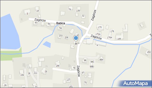 Zagórze, Zagórze, 86, mapa Zagórze