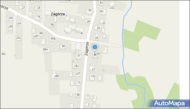 Zagórze, Zagórze, 88, mapa Zagórze