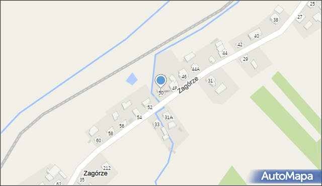 Zagórze, Zagórze, 50, mapa Zagórze