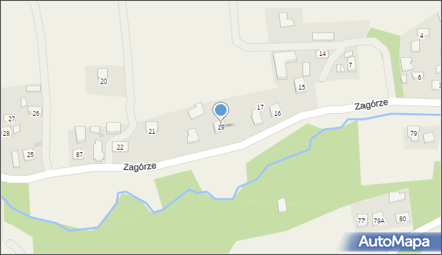 Zagórze, Zagórze, 19, mapa Zagórze