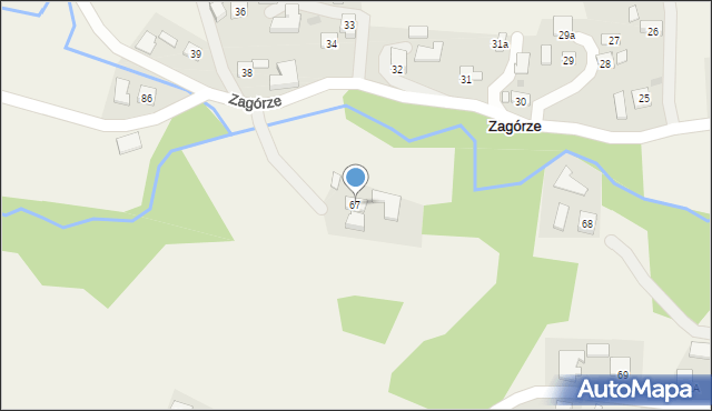 Zagórze, Zagórze, 67, mapa Zagórze