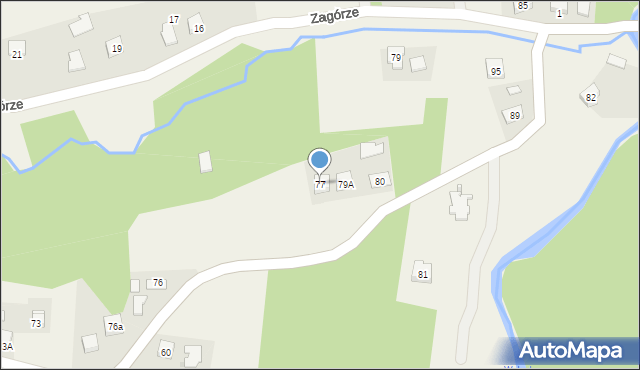 Zagórze, Zagórze, 77, mapa Zagórze