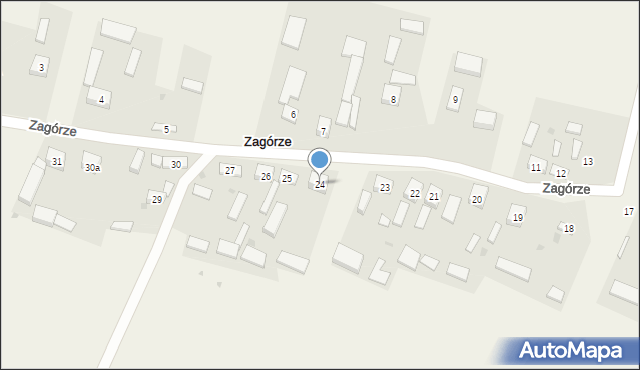 Zagórze, Zagórze, 24, mapa Zagórze