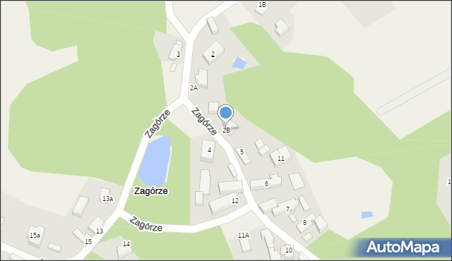 Zagórze, Zagórze, 2B, mapa Zagórze