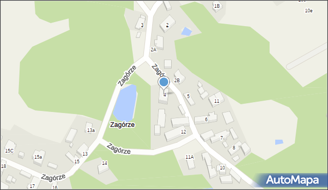 Zagórze, Zagórze, 4, mapa Zagórze