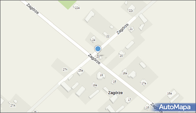 Zagórze, Zagórze, 23, mapa Zagórze