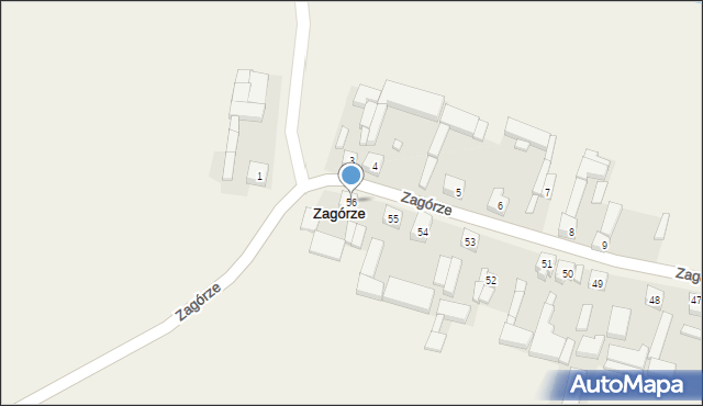 Zagórze, Zagórze, 56, mapa Zagórze