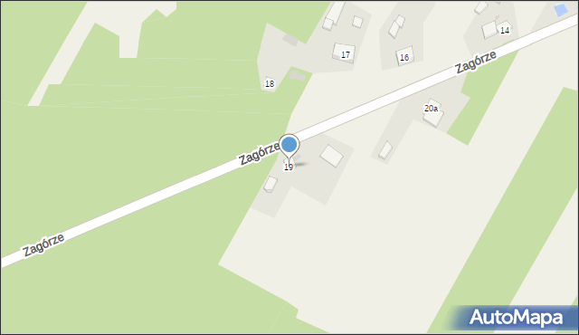 Zagórze, Zagórze, 19, mapa Zagórze