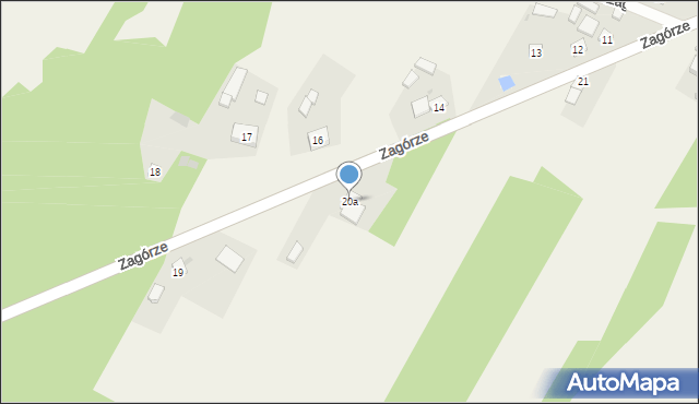 Zagórze, Zagórze, 20a, mapa Zagórze