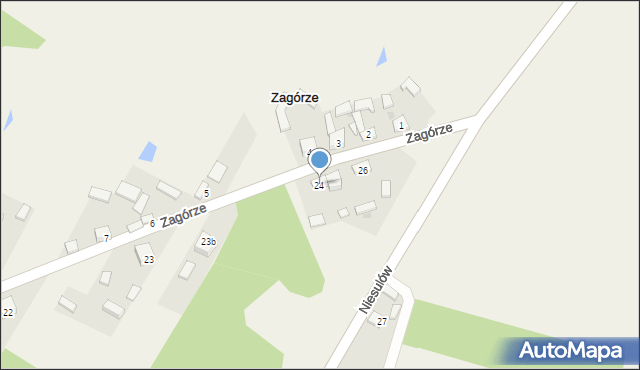 Zagórze, Zagórze, 24, mapa Zagórze