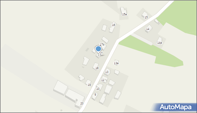 Zagórzyca, Zagórzyca, 17a, mapa Zagórzyca