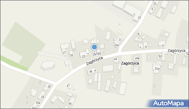 Zagórzyca, Zagórzyca, 24, mapa Zagórzyca