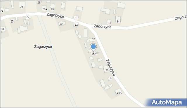Zagorzyce, Zagorzyce, 35A, mapa Zagorzyce