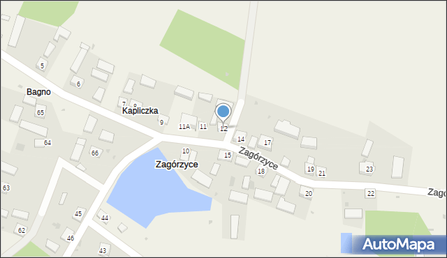 Zagórzyce, Zagórzyce, 12, mapa Zagórzyce