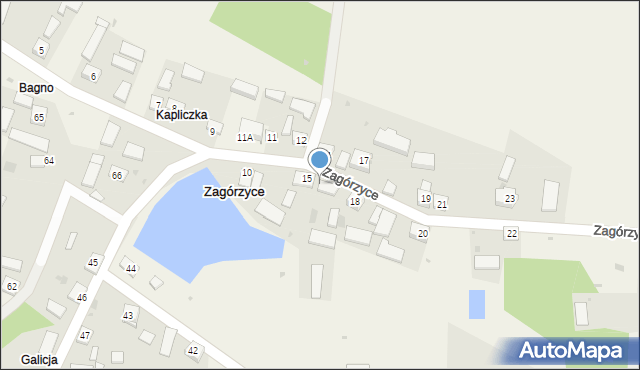 Zagórzyce, Zagórzyce, 16, mapa Zagórzyce