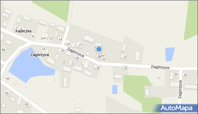 Zagórzyce, Zagórzyce, 19, mapa Zagórzyce