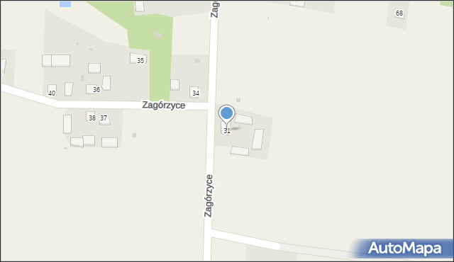 Zagórzyce, Zagórzyce, 31, mapa Zagórzyce