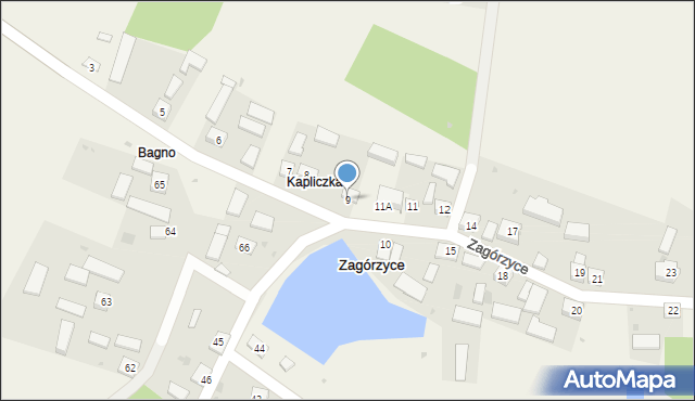 Zagórzyce, Zagórzyce, 9, mapa Zagórzyce