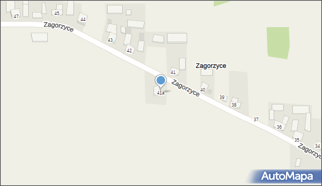 Zagorzyce, Zagorzyce, 41c, mapa Zagorzyce