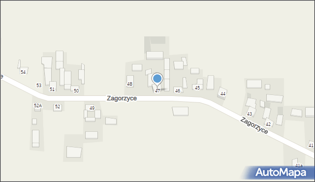 Zagorzyce, Zagorzyce, 47, mapa Zagorzyce
