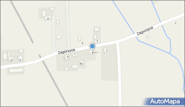 Zagorzyce, Zagorzyce, 5, mapa Zagorzyce