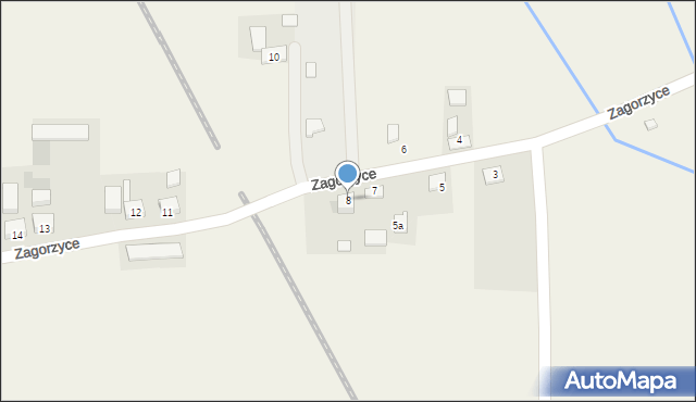 Zagorzyce, Zagorzyce, 8, mapa Zagorzyce