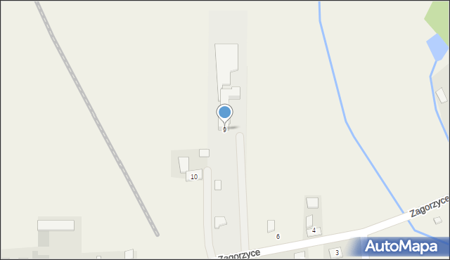 Zagorzyce, Zagorzyce, 9, mapa Zagorzyce