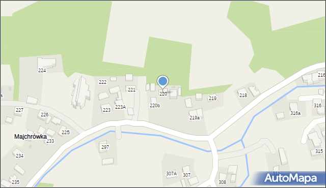 Zagorzyce, Zagorzyce, 220, mapa Zagorzyce