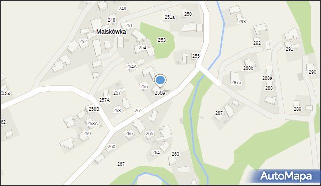 Zagorzyce, Zagorzyce, 256a, mapa Zagorzyce