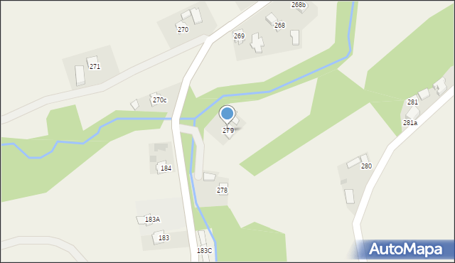 Zagorzyce, Zagorzyce, 279, mapa Zagorzyce