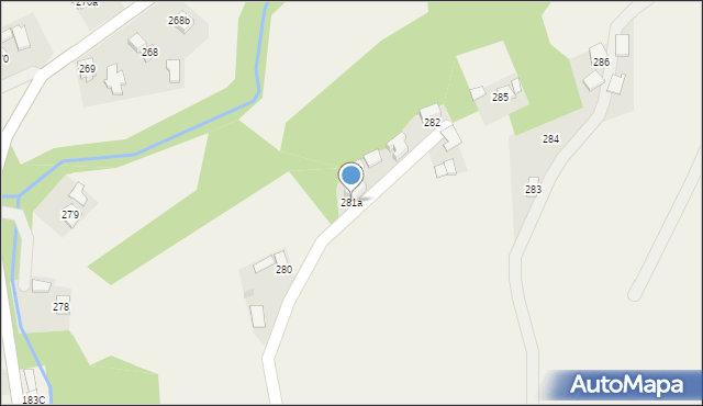 Zagorzyce, Zagorzyce, 281a, mapa Zagorzyce