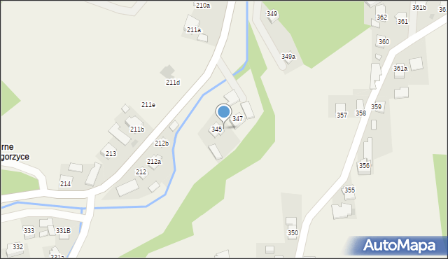 Zagorzyce, Zagorzyce, 346, mapa Zagorzyce