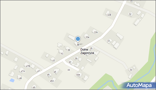 Zagorzyce, Zagorzyce, 36, mapa Zagorzyce