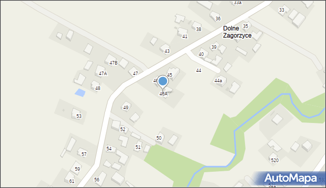 Zagorzyce, Zagorzyce, 46A, mapa Zagorzyce