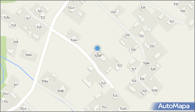 Zagorzyce, Zagorzyce, 523A, mapa Zagorzyce