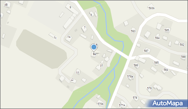 Zagorzyce, Zagorzyce, 9a, mapa Zagorzyce