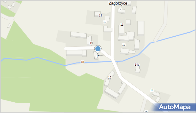 Zagórzyce, Zagórzyce, 17, mapa Zagórzyce