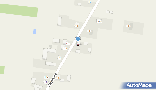 Zagórzyce, Zagórzyce, 11, mapa Zagórzyce