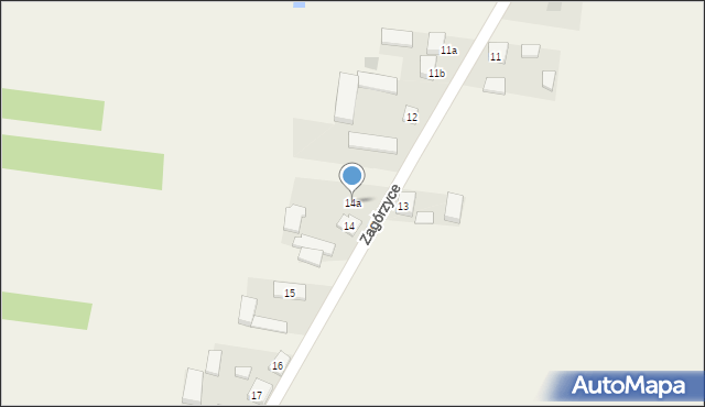 Zagórzyce, Zagórzyce, 14a, mapa Zagórzyce
