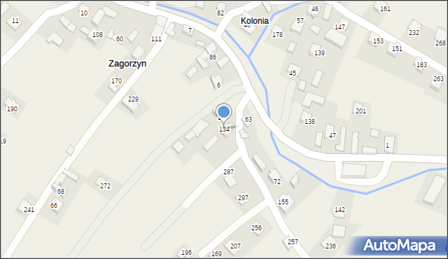 Zagorzyn, Zagorzyn, 134, mapa Zagorzyn