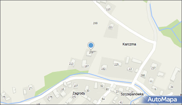 Zagorzyn, Zagorzyn, 209, mapa Zagorzyn