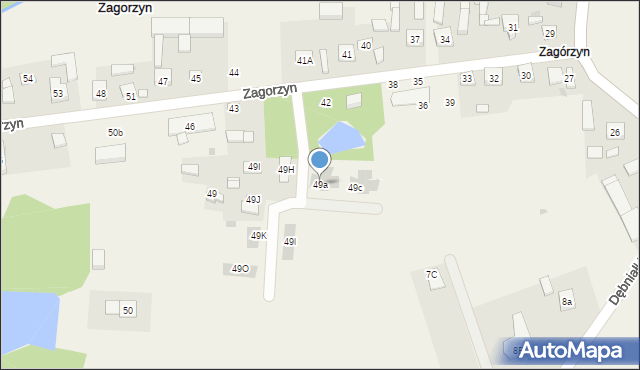 Zagorzyn, Zagorzyn, 49a, mapa Zagorzyn