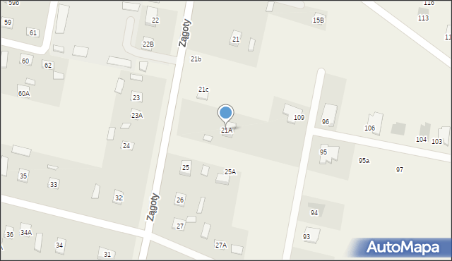 Zągoty, Zągoty, 21A, mapa Zągoty