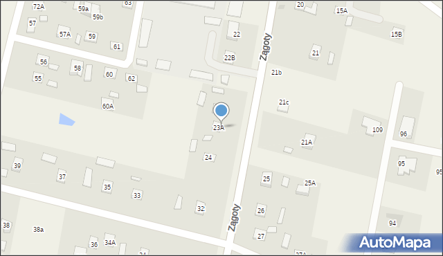 Zągoty, Zągoty, 23B, mapa Zągoty